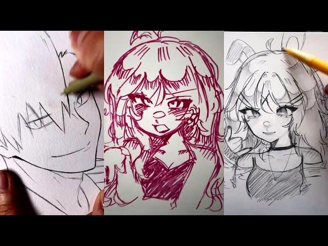 ️Art drawing  tiktok compilations  ~ Anime  #157