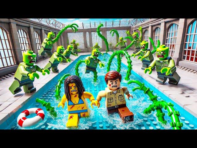 LEGO ZOMBIE APOCALYPSE Pool Party GONE WRONG!