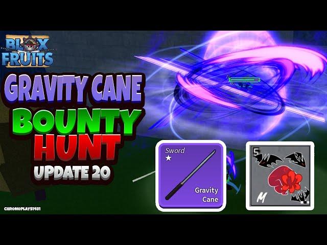 NEW Gravity Cane + Sanguine Art is OP! (Update 20 Blox Fruits Bounty Hunting)