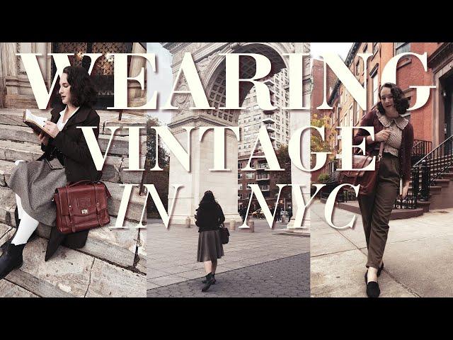 Wearing Vintage Clothes in New York! | A Week of Fashion School Outfits