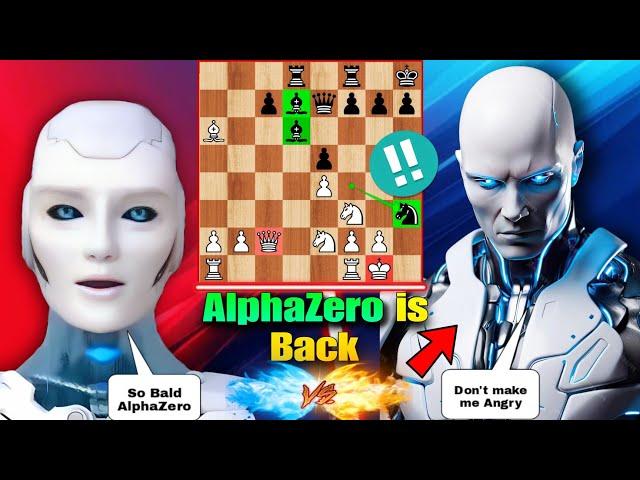 AlphaZero BRILLIANTLY Sacrificed His Knight In MiddleGame Against Stockfish 16.1 | Chess Strategy