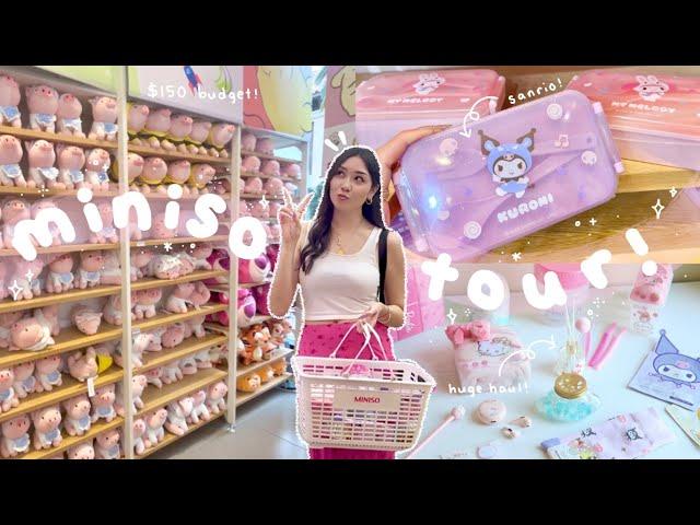 MINISO shop with me!️🫧 | sanrio, barbie collection, $150 budget!