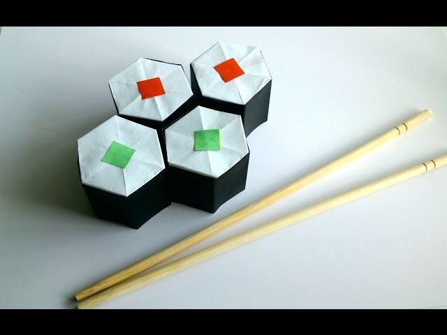 DIY Origami Sushi Rolls - Paper Sushi Rolls.