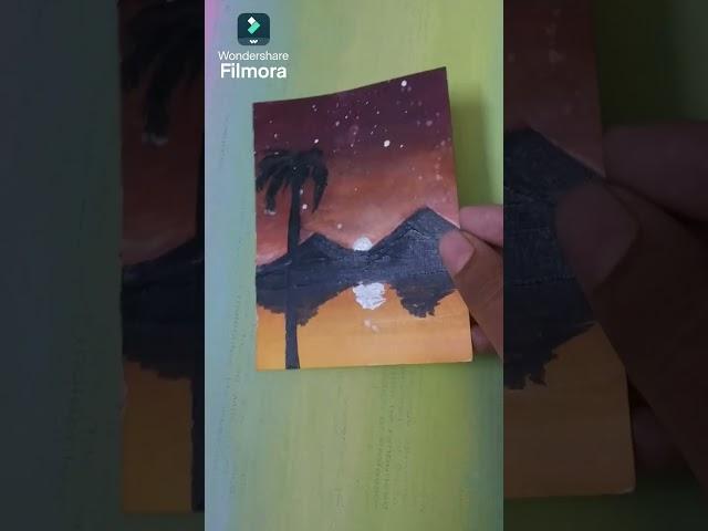 First time tried acrylic #scenery#myartwork #craftzone 4088#subscribe plsss