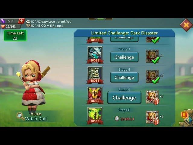 Lords Mobile: Witch Doll Limited Challenge Stage 5 | F2P heroes