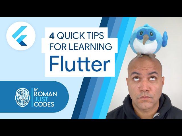 4 Quick Tips For Flutter Learning -  Shorts by Roman Just Codes