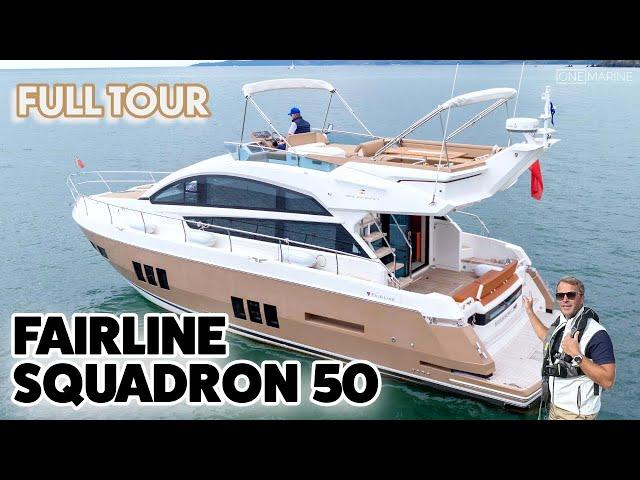 Fairline Squadron 50 Full Tour and a surprise for the master cabin, a great layout!