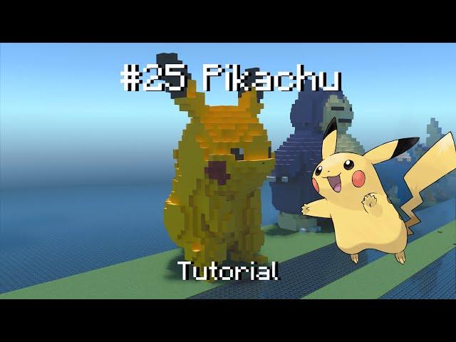 How to build a Pokémon Pikachu statue in Minecraft (Tutorial)