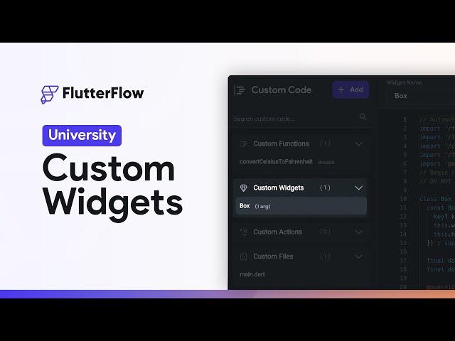 Custom Widgets | FlutterFlow University