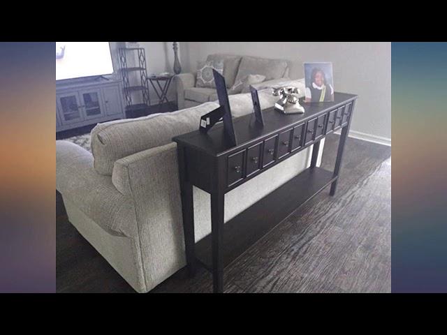 P PURLOVE 60 Inch Console Table SofaTable with 4 Drawers EntrywayTable with Bottom review