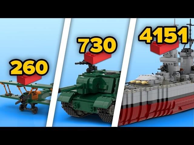 LEGO WW2 Military Equipment in Different Scales | Comparison