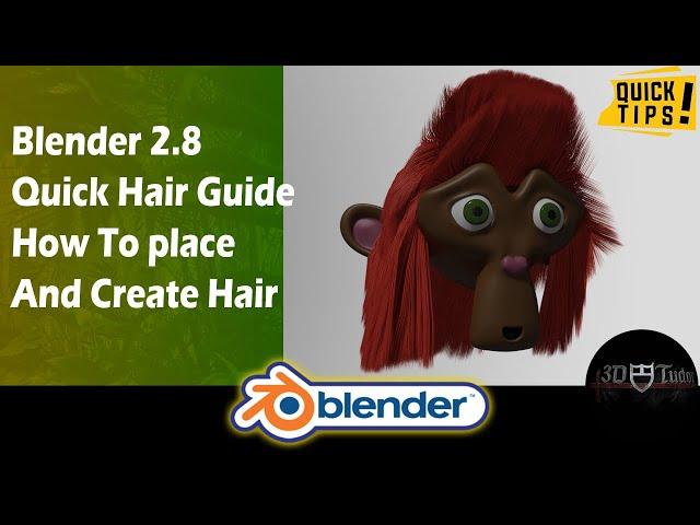 Blender 2 8 Quick Hair guide How to Create and Place Character Hair