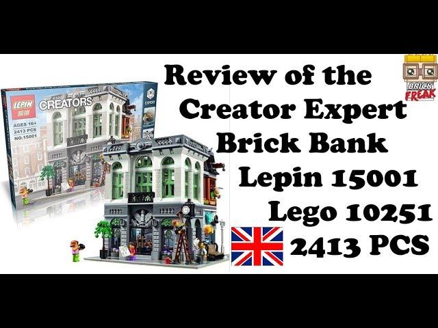 Review Brick Bank - Lepin 15001 - Lego 10251 English