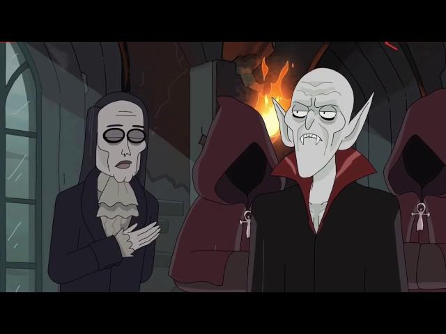 Rick And Morty Vampire Credit Scene Unbleeped