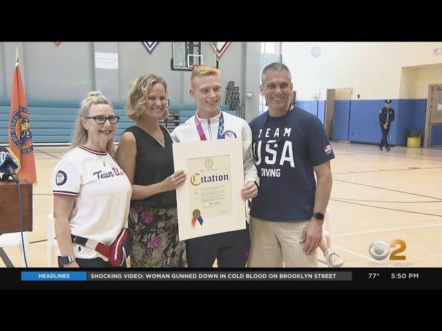 Team USA Diver Andrew Capobianco Visits Nassau County Youth Camp