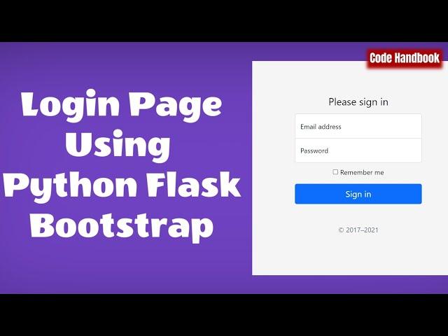 Learn Python : Create Login Page Using Python Flask & Bootstrap | Render Template | Static Files