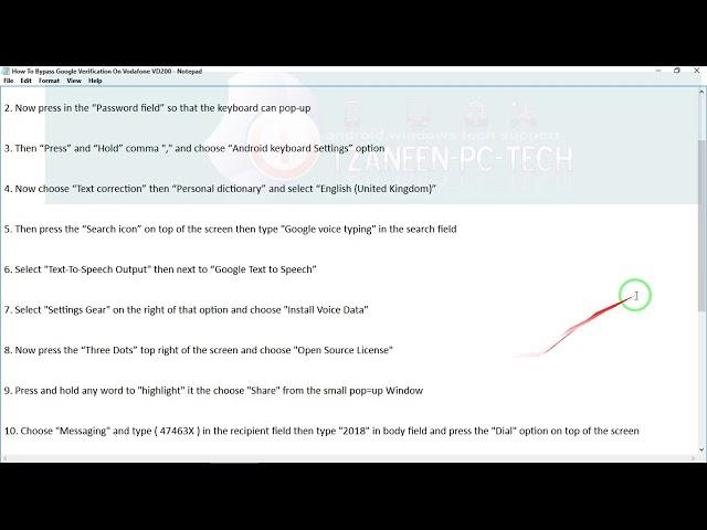How To Bypass Google Verification On Vodafone VFD 200