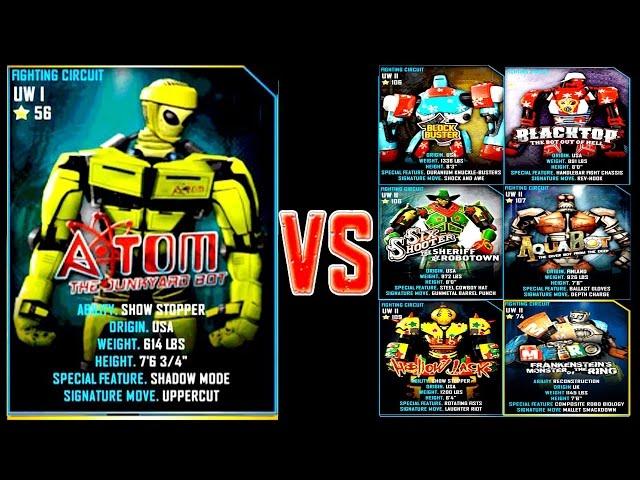 Real Steel WRB Atom VS UW II ROBOTS Series of fights NEW ROBOT (Живая Сталь)