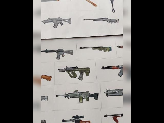 PUBG guns drawing collection#pubg#pubgmobileindia#pubgguns#AKM#pubgmemes#gaming#drawing#fortnite#art