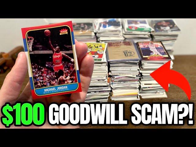 I WAS SCAMMED BUYING SPORTS CARDS COLLECTION FROM GOODWILL?!