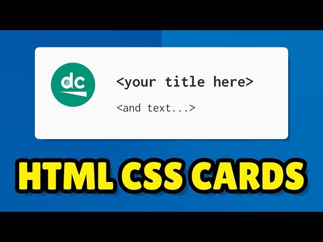 Easy HTML & CSS Cards