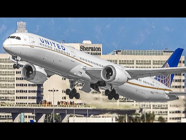  300 AIRCRAFT TAKEOFFS & LANDINGS in 3 HOURS LOS ANGELES LAX Airport Plane Spotting Identification