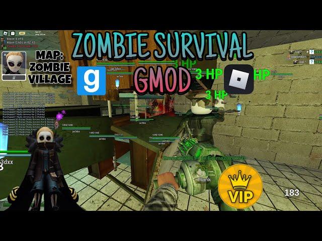 ZOMBIE SURVIVAL WIN feat SUB - ZOMBIE VILLAGE MAP | Zombie Survival Gmod on @Roblox