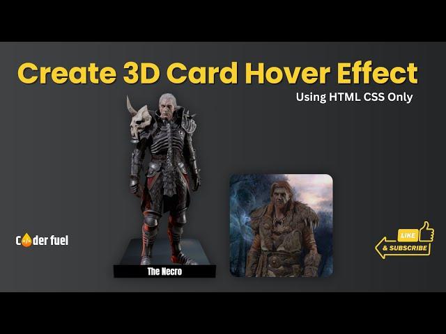 3D Card Hover Effect Using HTML CSS Only | Coderfuel