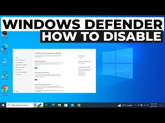 How to Turn Off (Disable) Windows Defender in Windows 10 2024