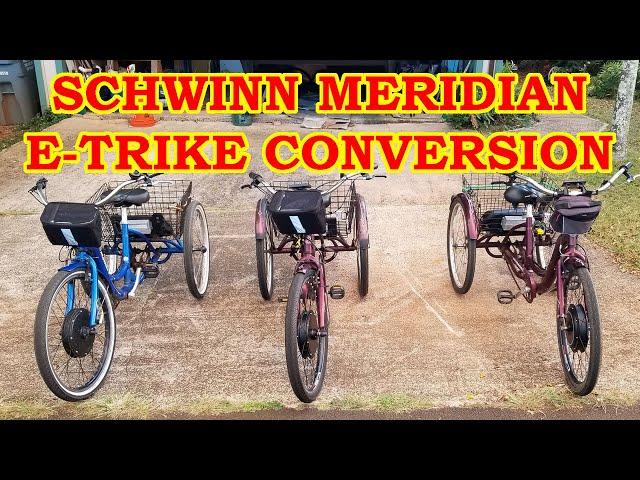 Schwinn Meridian Trike - 1000W E-trike - Ebike Conversion