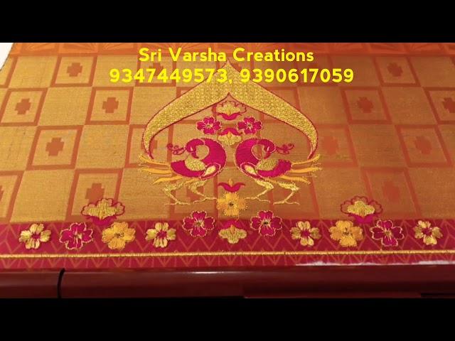 Latest Computer Embroidery Work On Fancy Silk Saree Blouse || Sri Varsha Creations 9347449573