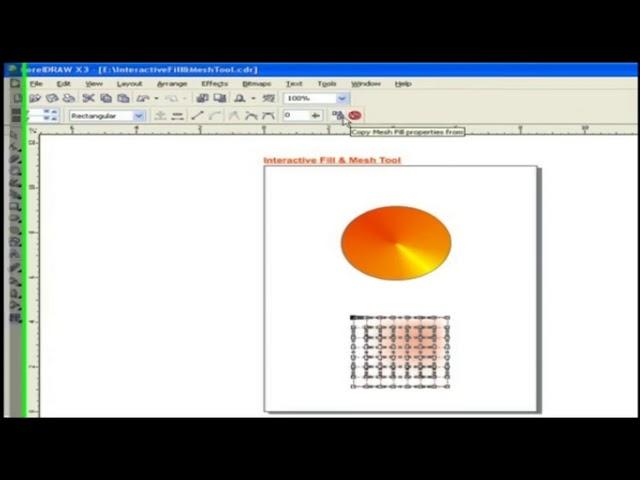 Interactive Fill & Mesh tool || Color Techniques || Learning CorelDraw X3 in English