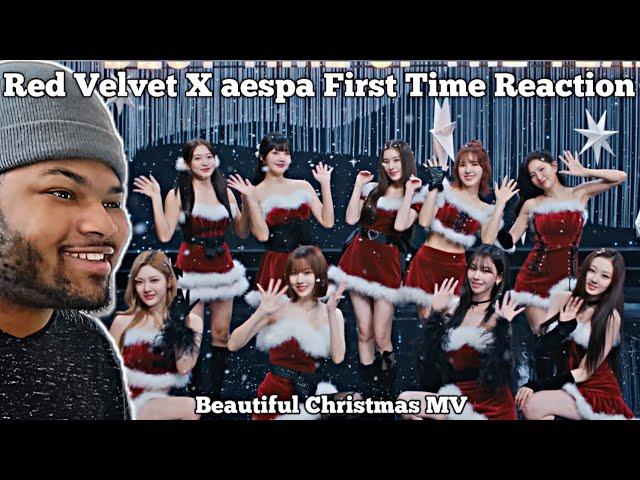 REACTING TO Red Velvet X aespa 'Beautiful Christmas' MV FOR THE FIRST TIME!!