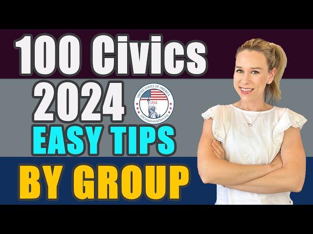 2024 U.S. Citizenship Official USCIS 100 Civics Questions 2008 version BY GROUP