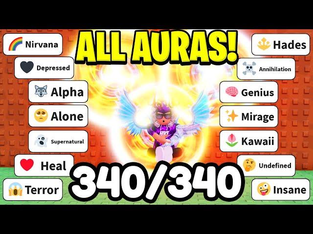 HOW TO GET ALL 340 AURAS IN Roblox AURA CRAFT! (ALL RECIPES)