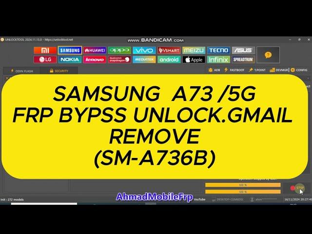 samsung a73 frp bypass by unlock tool