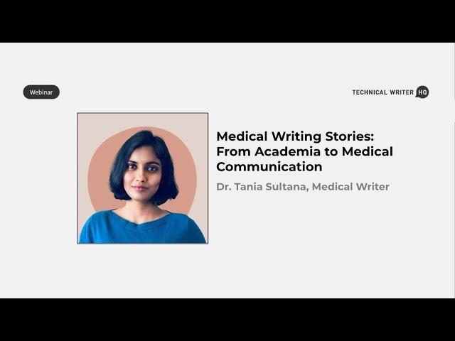 Medical Writing Stories: Dr. Tania Sultana