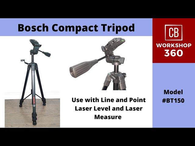 Bosch Compact Tripod - Extendable Height for use - Line, Point Laser Level and Measure Model #BT150