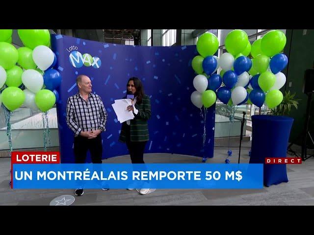 Loterie: un Montréalais gagne 50 millions de dollars - Reportage d'Andy St-André, 18h