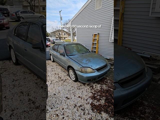 Restoration Of An Abandoned Honda in 60 Seconds!!