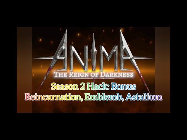 AnimA ARPG Online Ver2.6.7 HACK Bonus: Reincarnation, Emblemb, Astralium