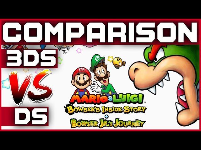 (DS vs 3DS) Mario & Luigi: Bowser's Inside (COMPARISON) | 2009 VS 2018