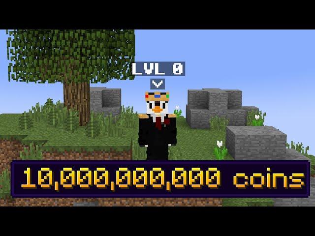 I Started A New Account With 10 BILLION COINS (Hypixel Skyblock)