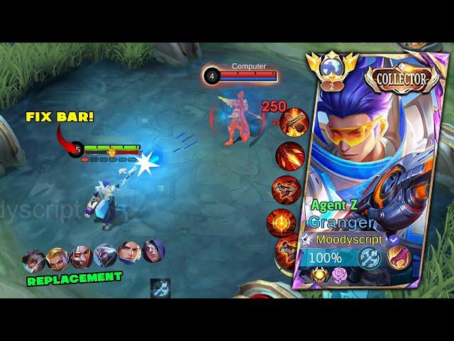 FIX BAR! | Granger Collector Agent Z Skin Script No Password | Full Effect & Full Sound | MLBB