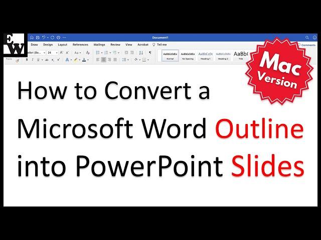 How to Convert a Microsoft Word Outline into PowerPoint Slides on Mac