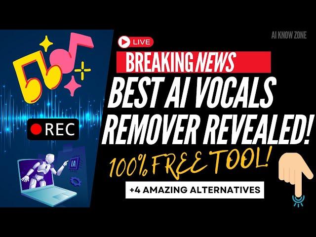 Best Vocal Remover AI for your projects (100% Free AI tool)