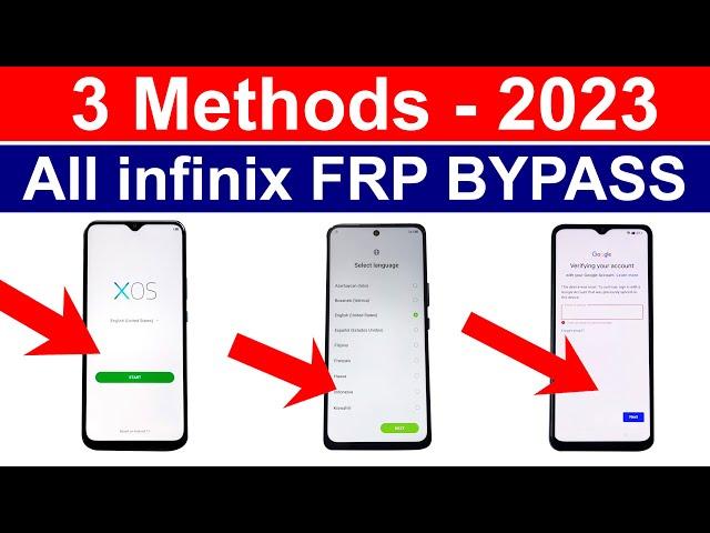 3 Methods 100% Working :- All Infinix Phone Android 11/12/13 FRP BYPASS 2023 - without pc