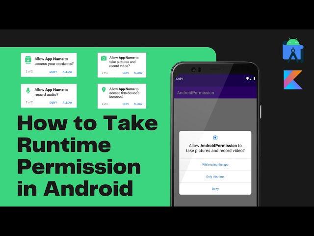 How to Request a Run Time Permission in Android Studio Kotlin || Android Permission Tutorial