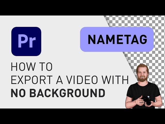 How to export a video with no background in Premiere Pro