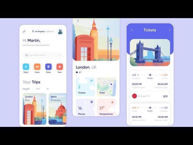 Best 15 Example UI/UX Design For Mobile App | UI/UX Animation Design